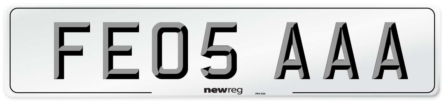 FE05 AAA Number Plate from New Reg